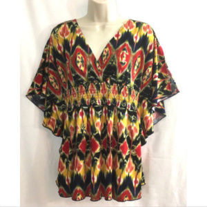 Susie Rose Women's Top Multi-Color Elastic Waist